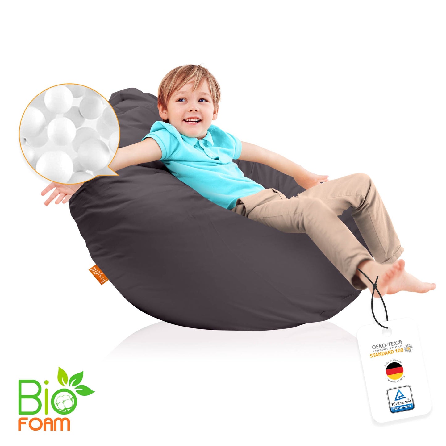 Sitzsack für Groß und Klein (BioFoam gefüllt | 240 L) - Joyfill