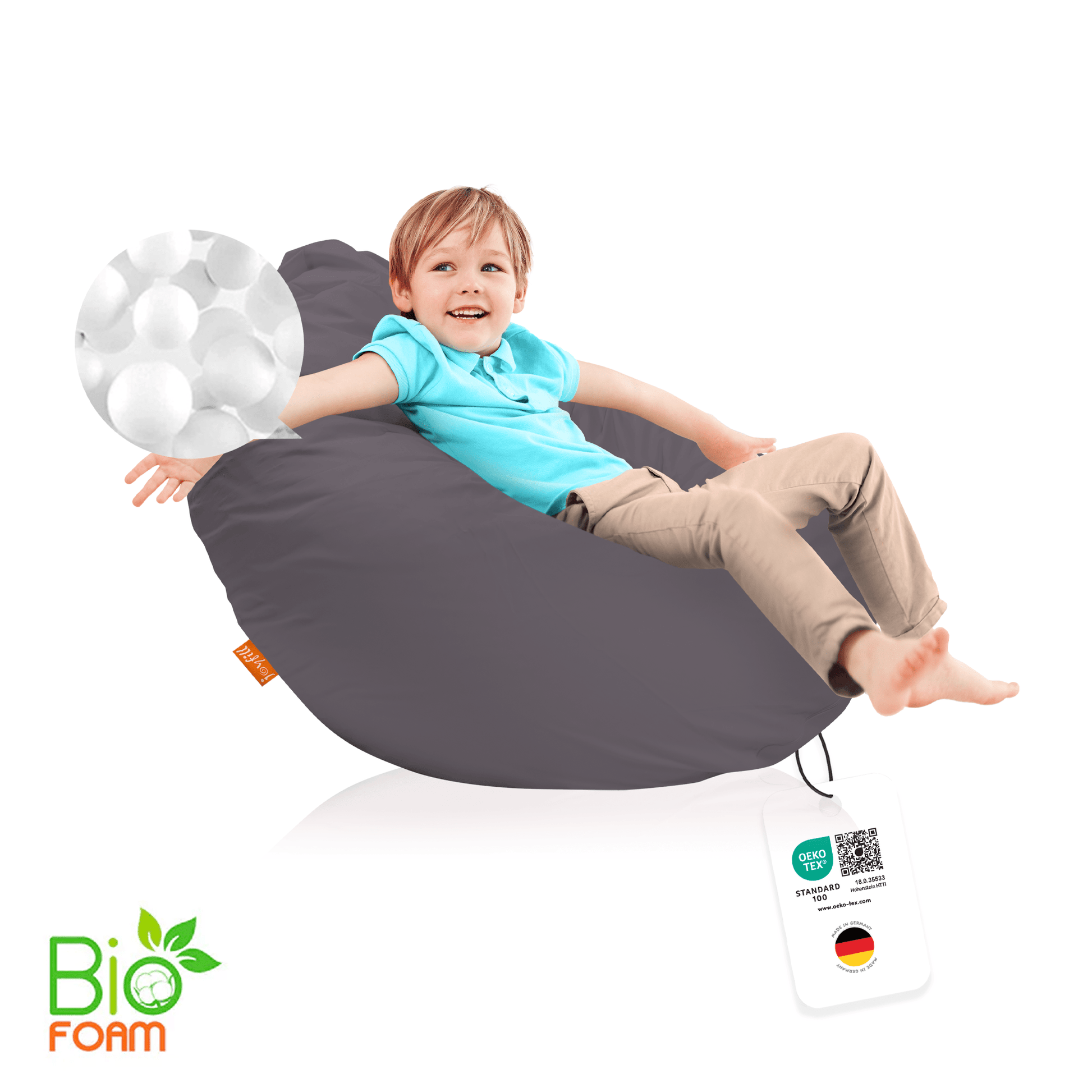 Sitzsack für Groß und Klein (BioFoam gefüllt | 240 L) - Joyfill