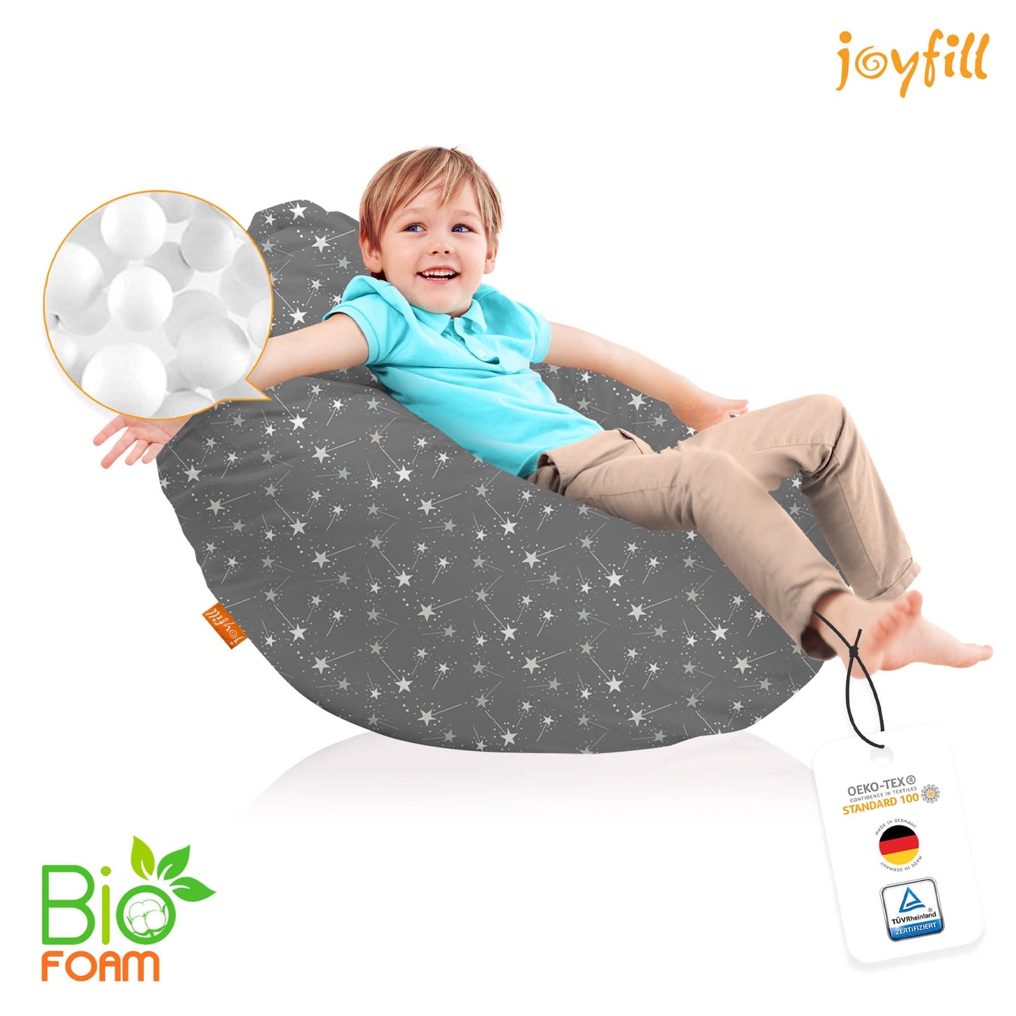 Sitzsack für Groß und Klein (BioFoam gefüllt | 240 L) - Joyfill