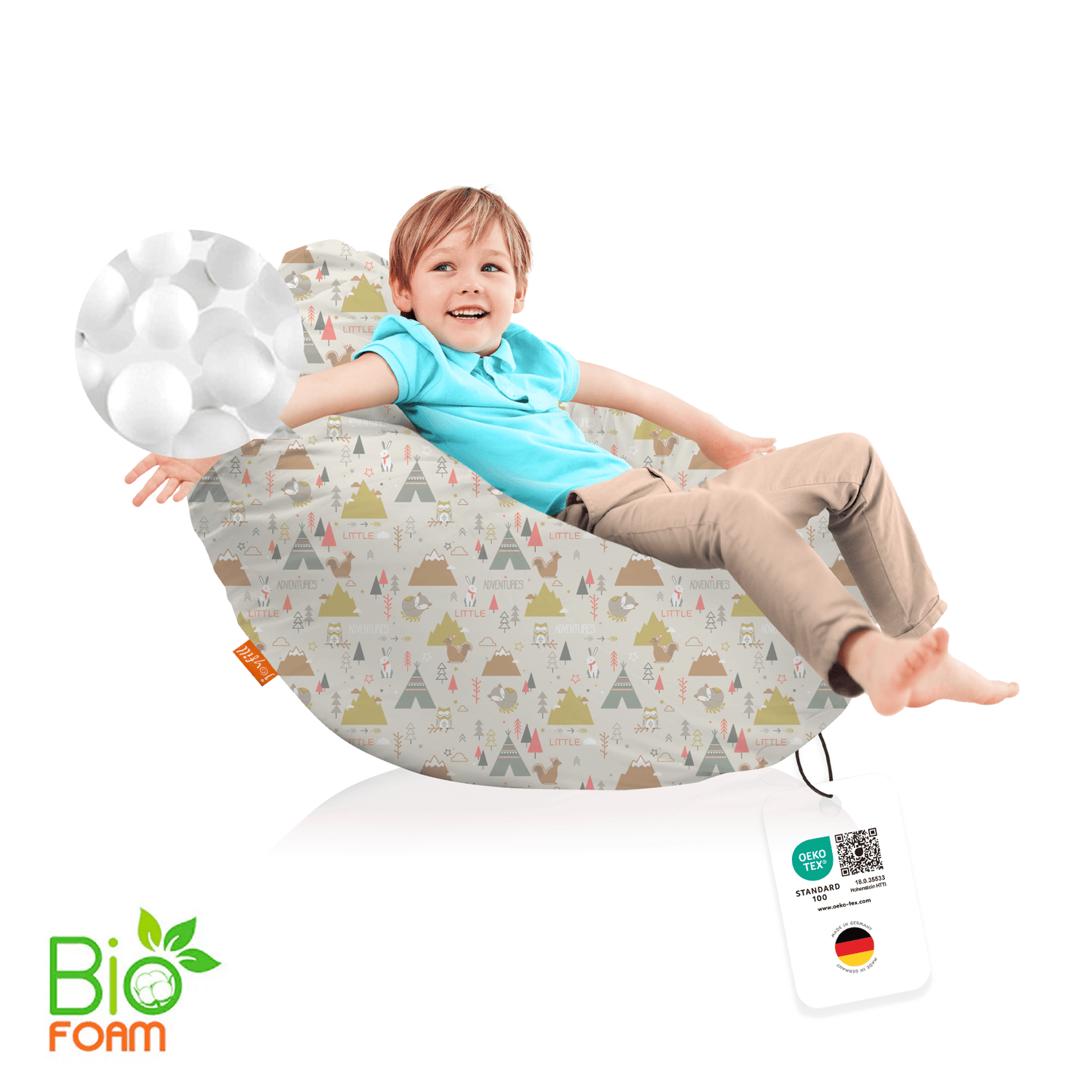 Sitzsack für Groß und Klein (BioFoam gefüllt | 240 L) - Joyfill