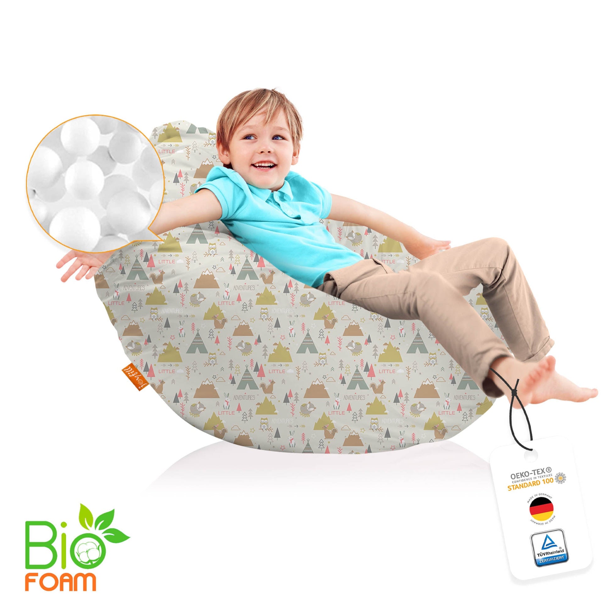 Sitzsack für Groß und Klein (BioFoam gefüllt | 240 L) - Joyfill