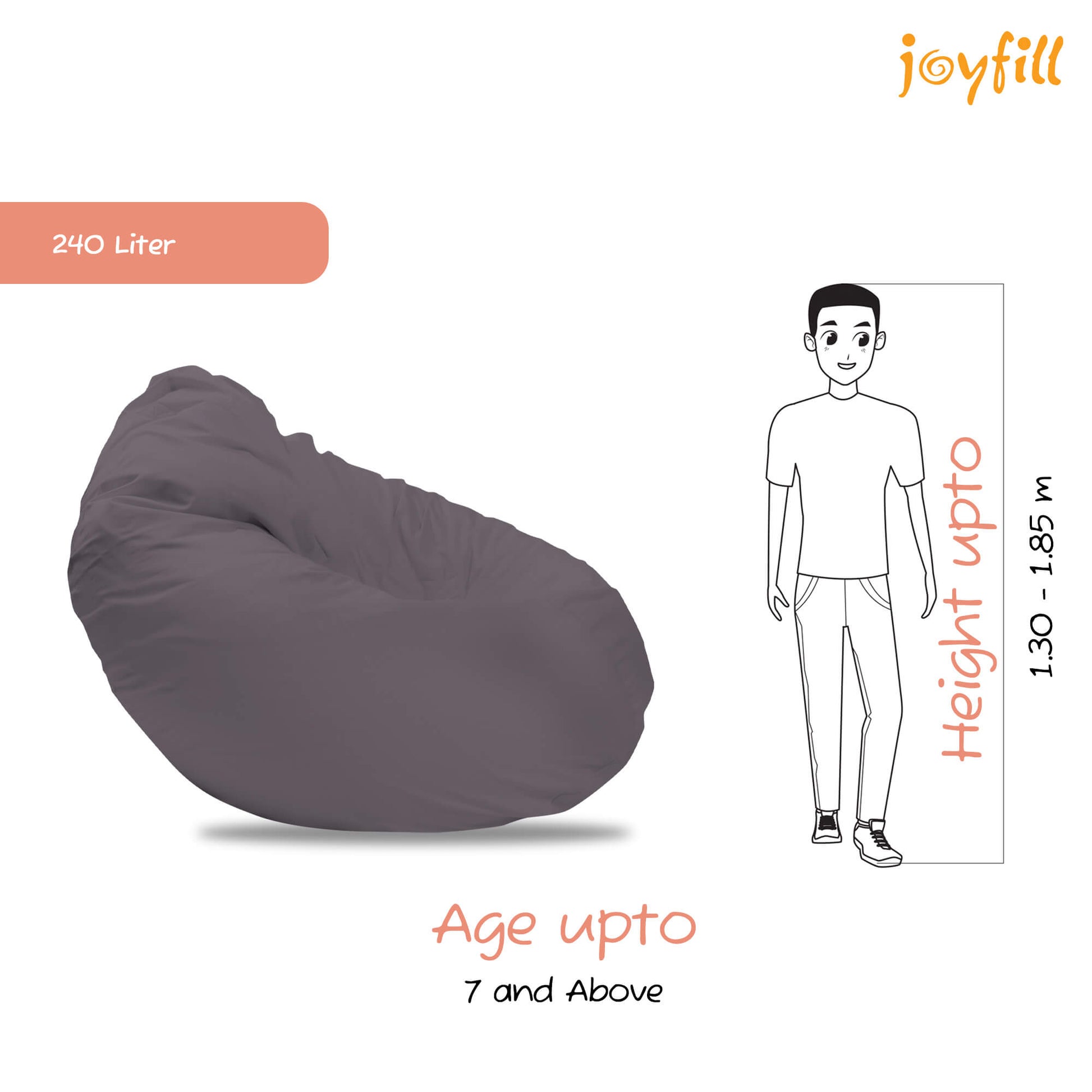 Sitzsack für Groß und Klein (EPS gefüllt | 240L) - Joyfill