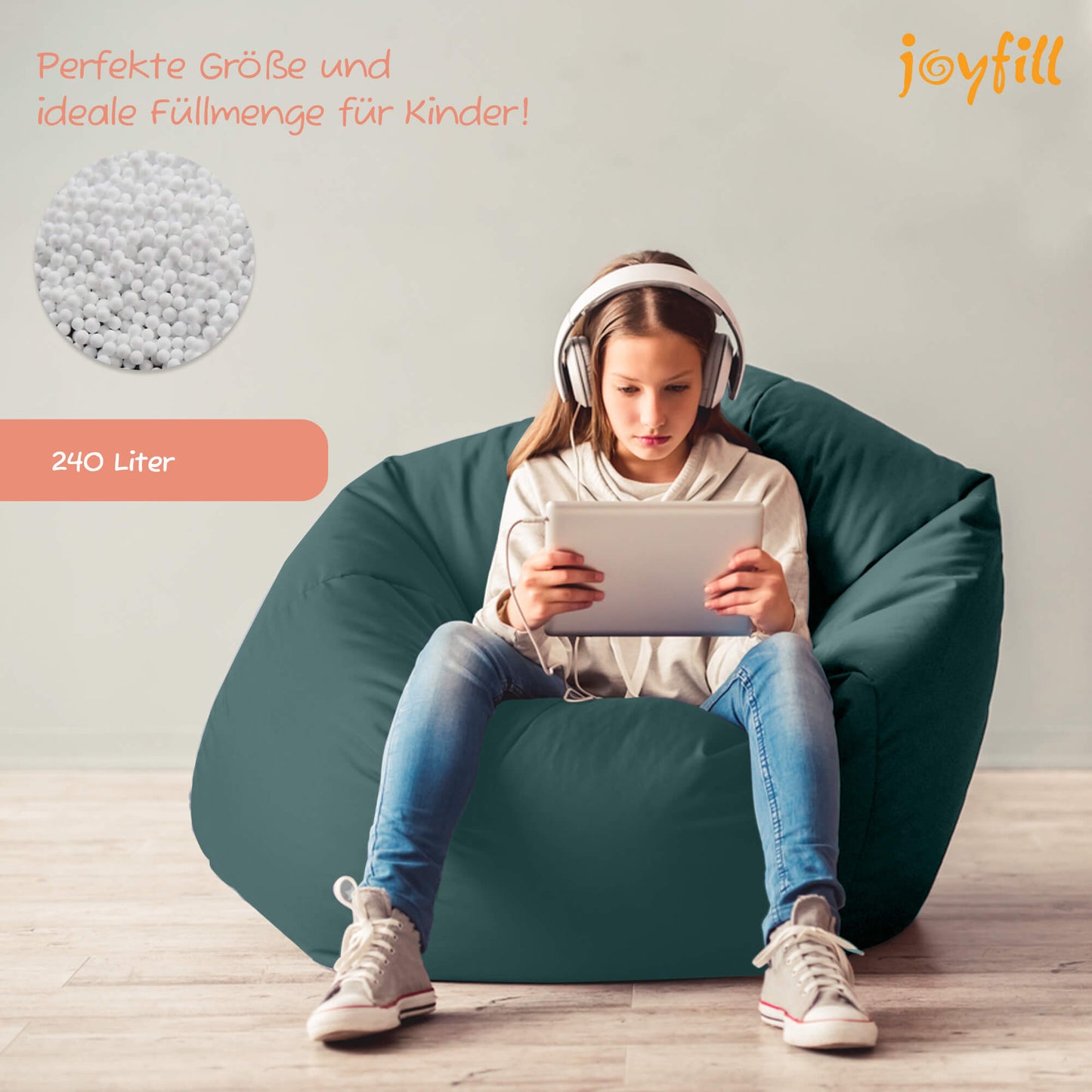 Sitzsack für Groß und Klein (EPS gefüllt | 240L) - Joyfill