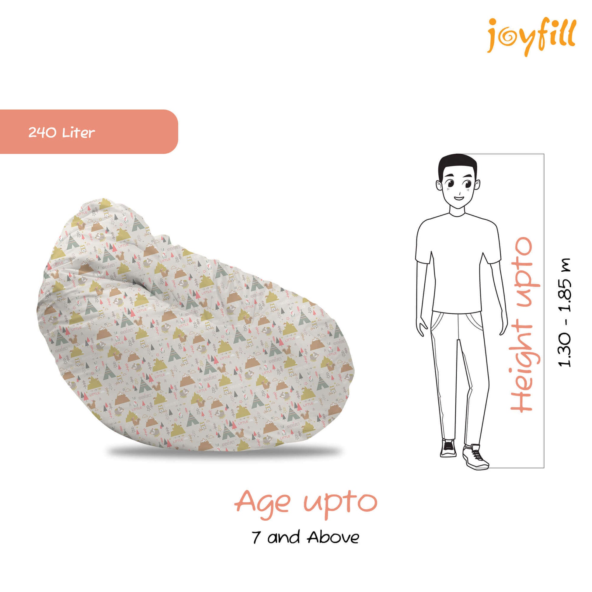 Sitzsack für Groß und Klein (EPS gefüllt | 240L) - Joyfill