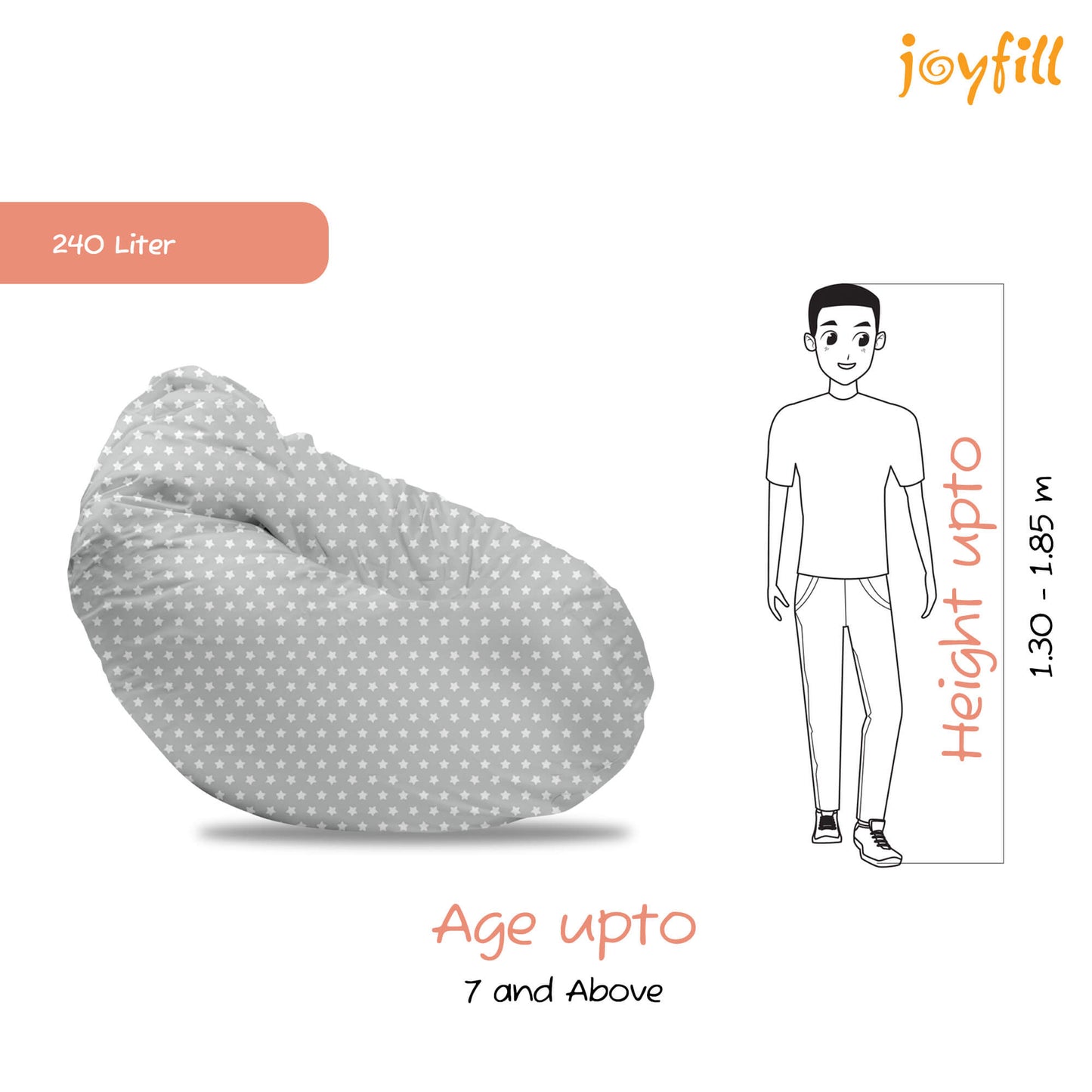 Sitzsack für Groß und Klein (EPS gefüllt | 240L) - Joyfill