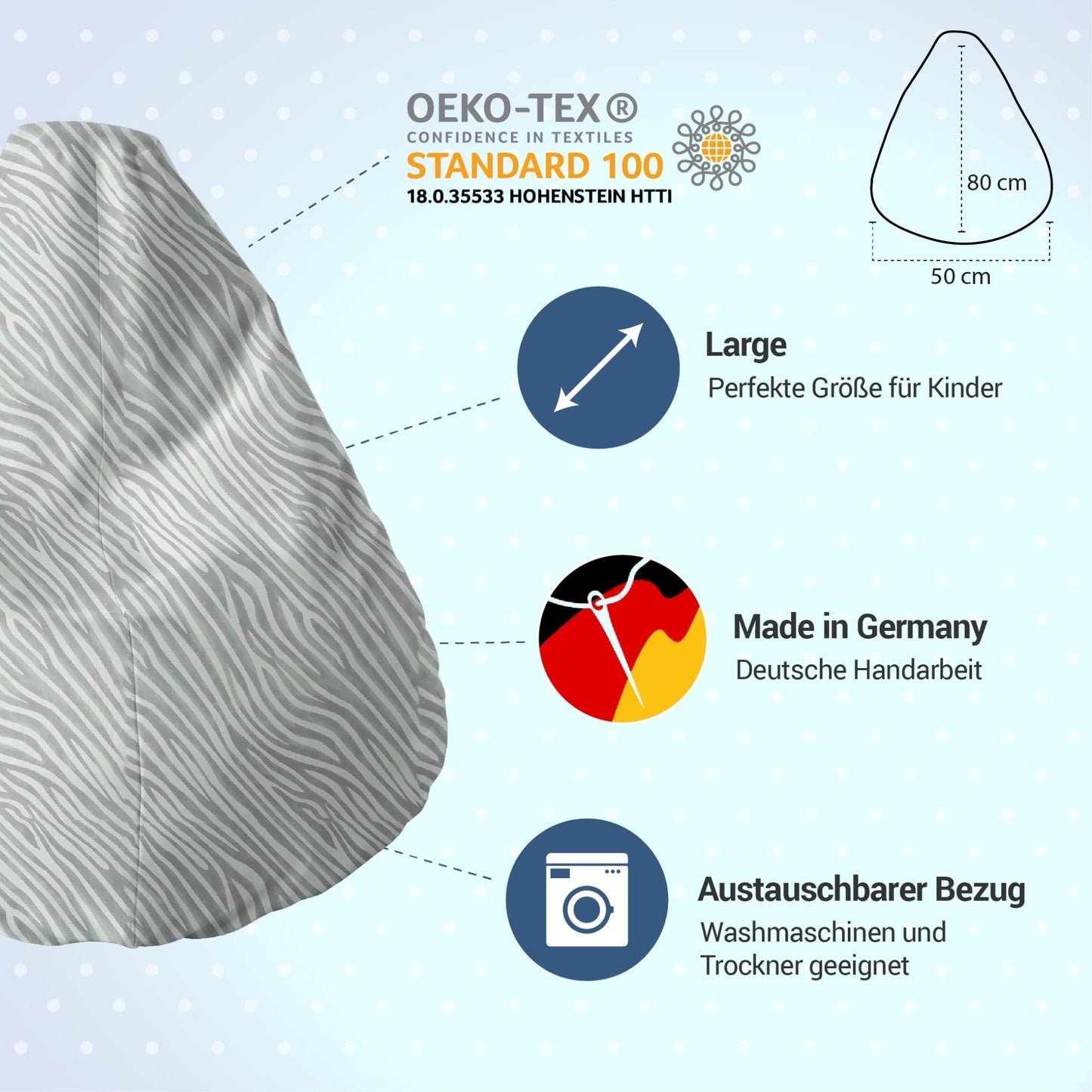 Sitzsack für Groß und Klein (EPS gefüllt | 240L) - Joyfill