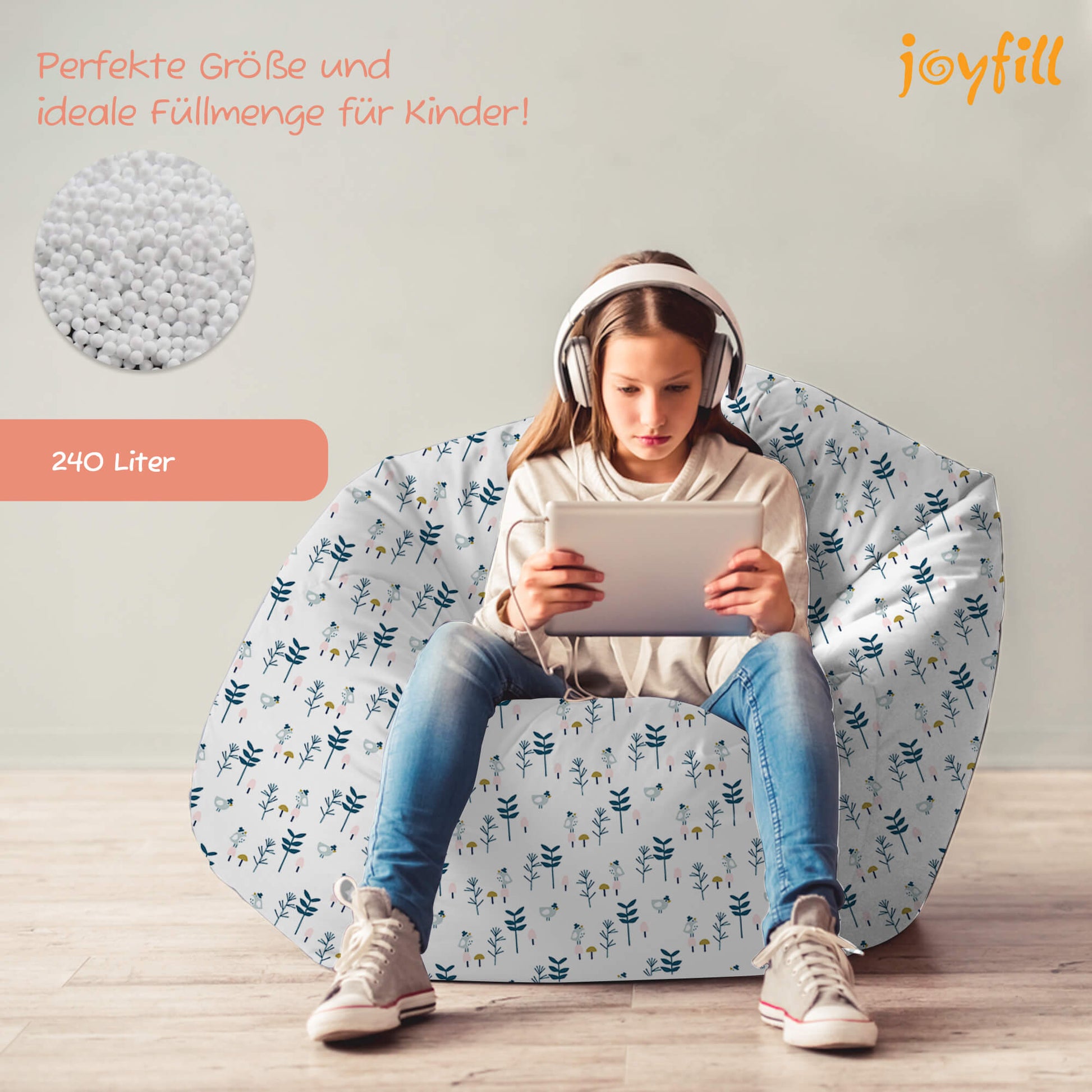Sitzsack für Groß und Klein (EPS gefüllt | 240L) - Joyfill