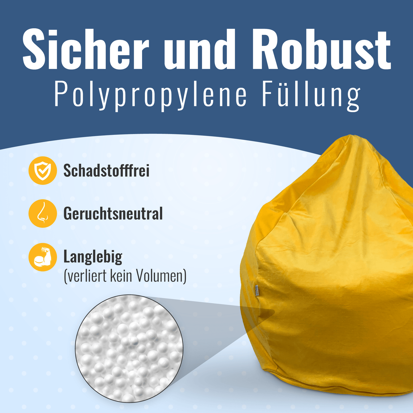 Sitzsack für Groß und Klein (EPS gefüllt | 240L) - Joyfill