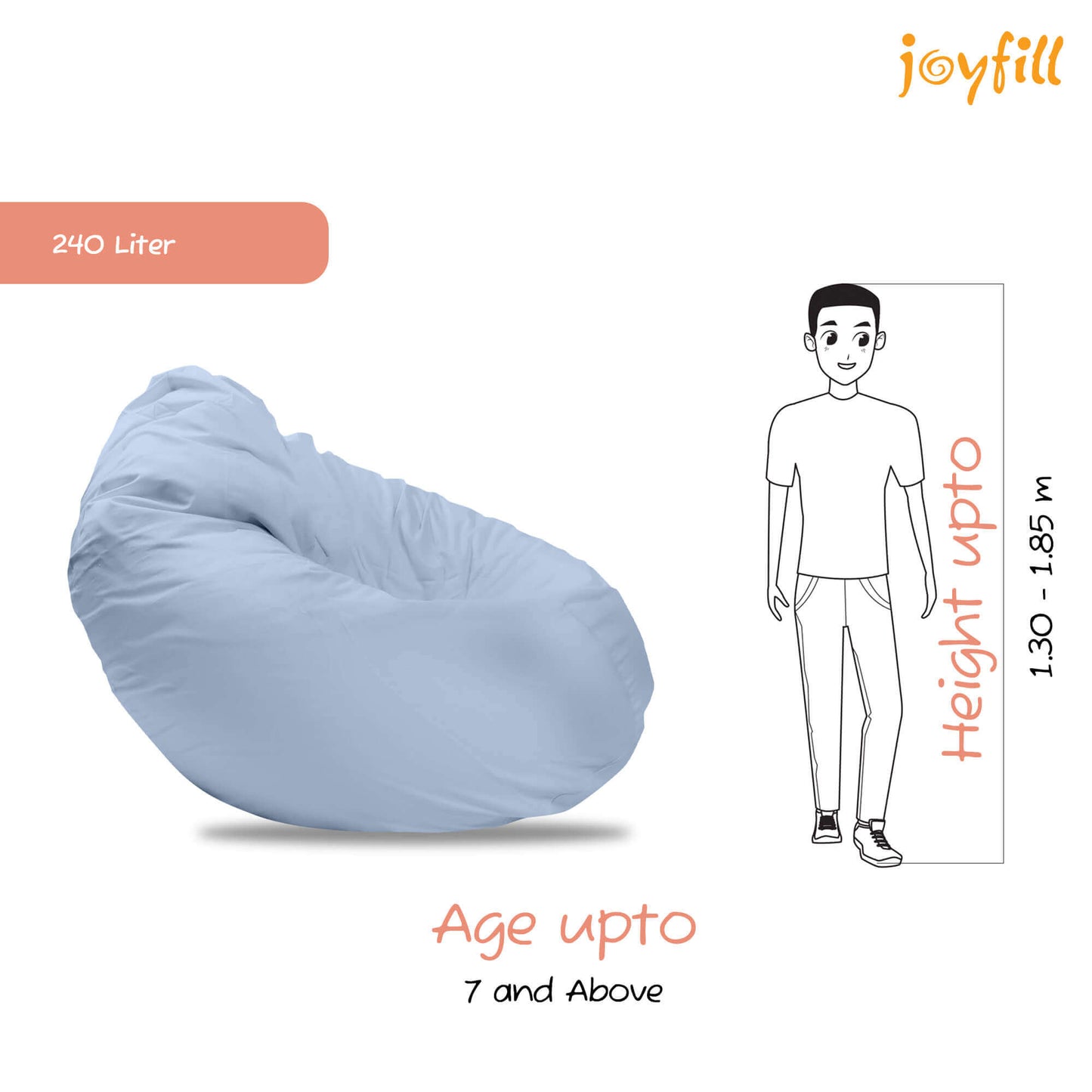 Sitzsack für Groß und Klein (EPS gefüllt | 240L) - Joyfill