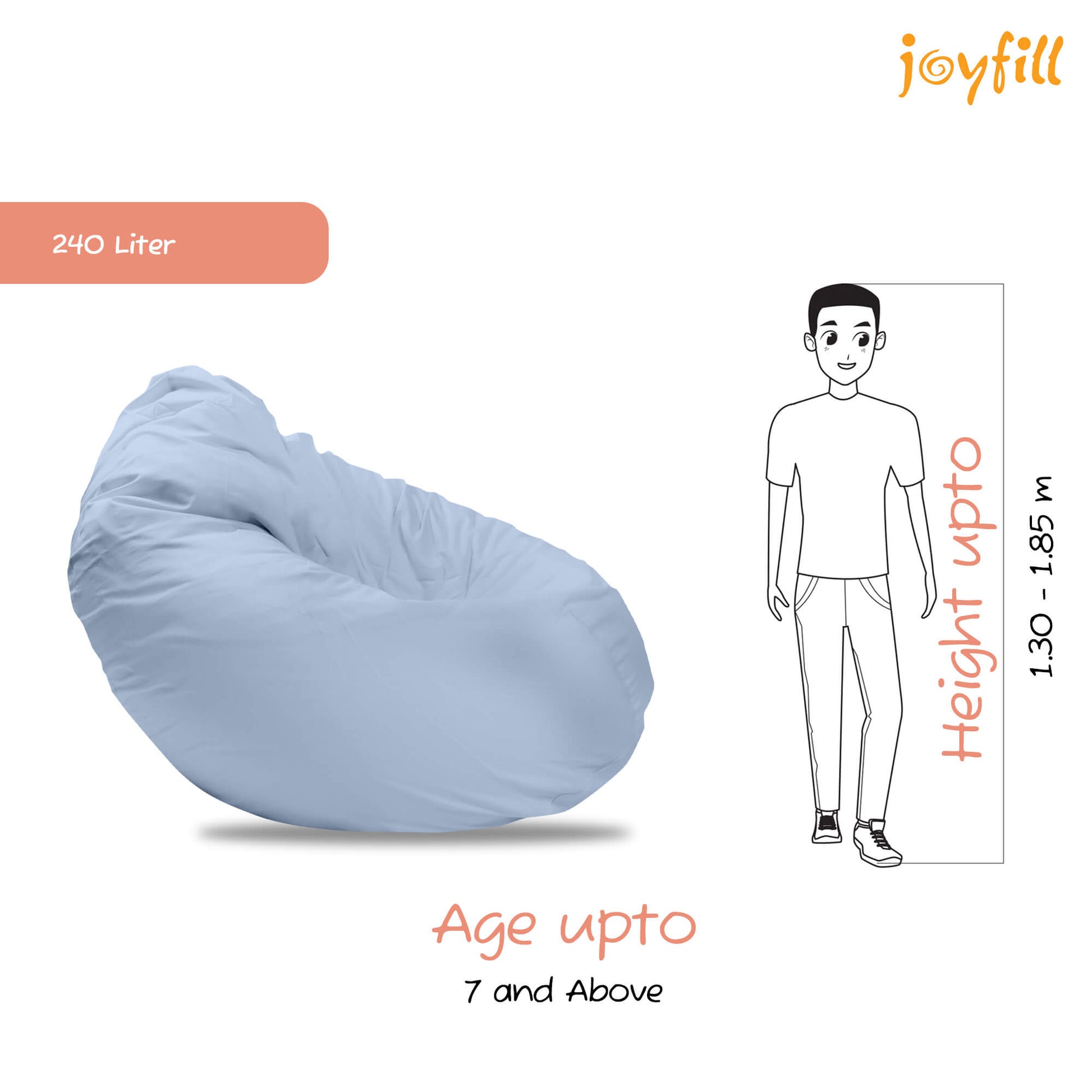 Sitzsack für Groß und Klein (EPS gefüllt | 240L) - Joyfill