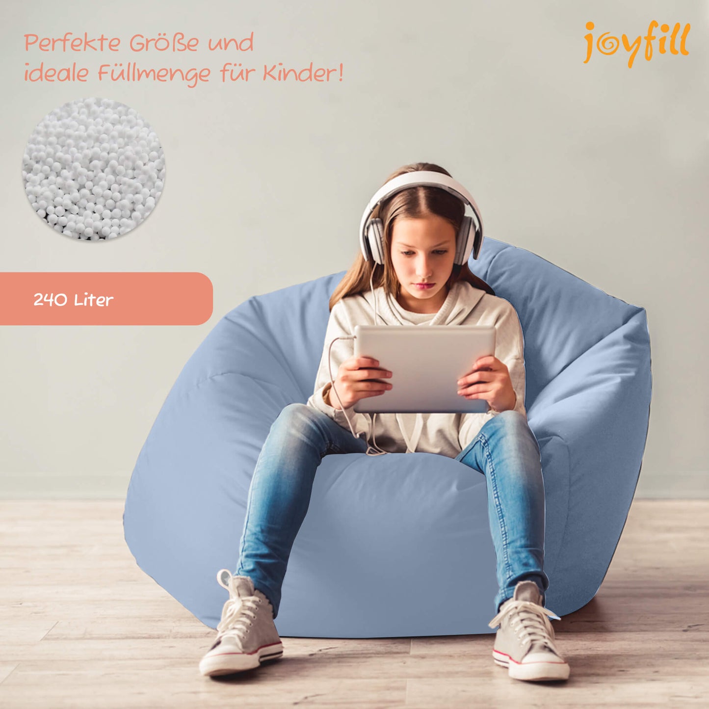 Sitzsack für Groß und Klein (EPS gefüllt | 240L) - Joyfill
