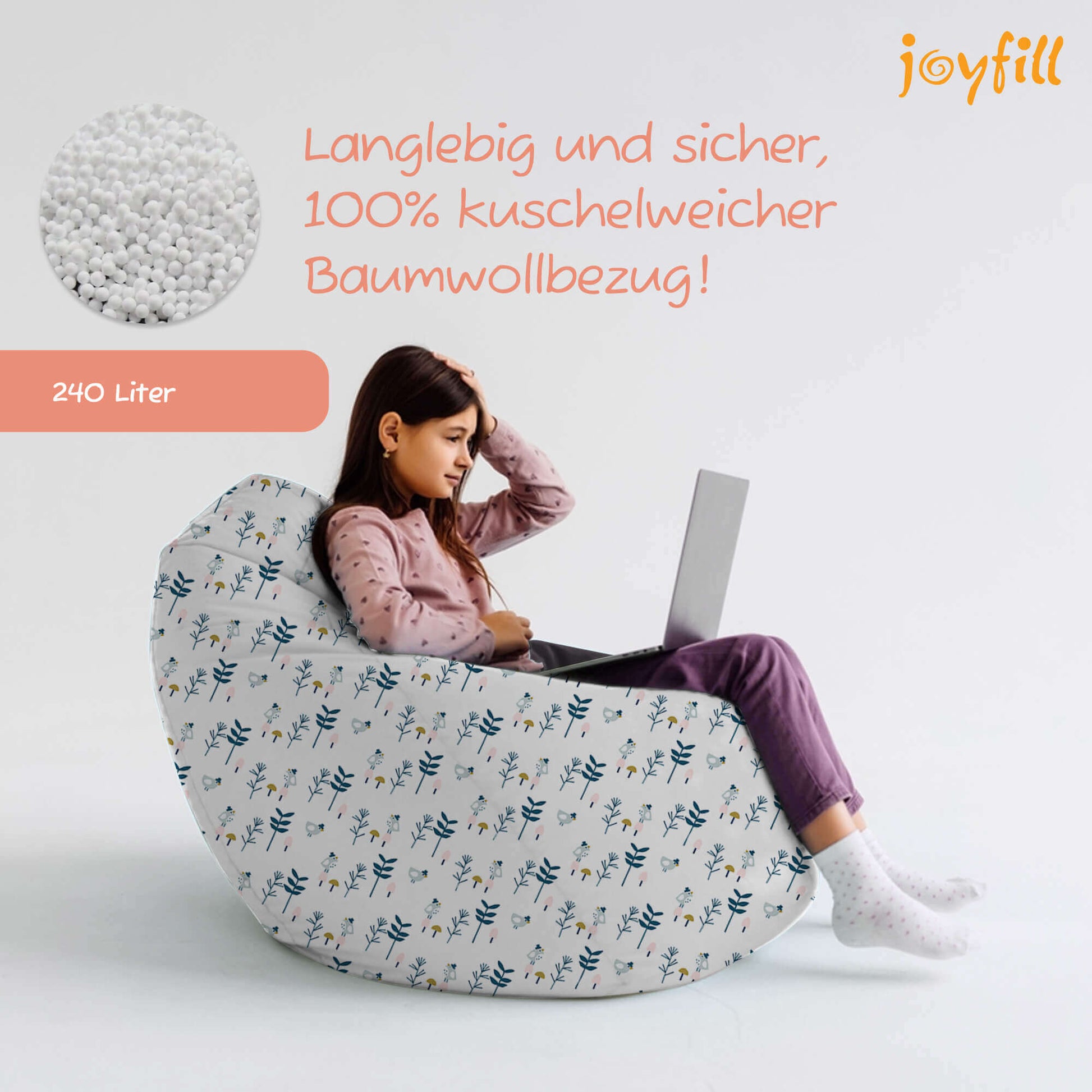 Sitzsack für Groß und Klein (EPS gefüllt | 240L) - Joyfill