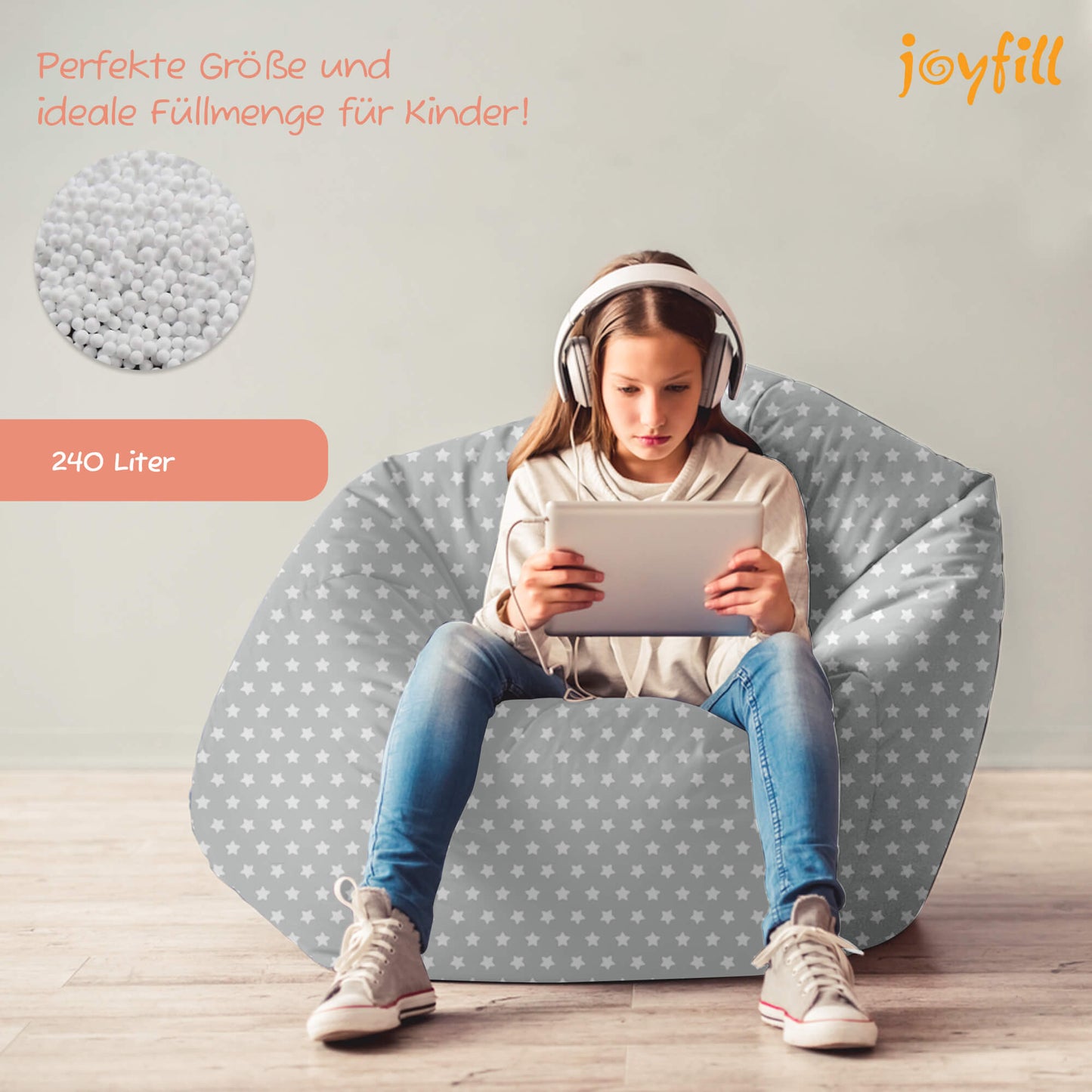 Sitzsack für Groß und Klein (EPS gefüllt | 240L) - Joyfill