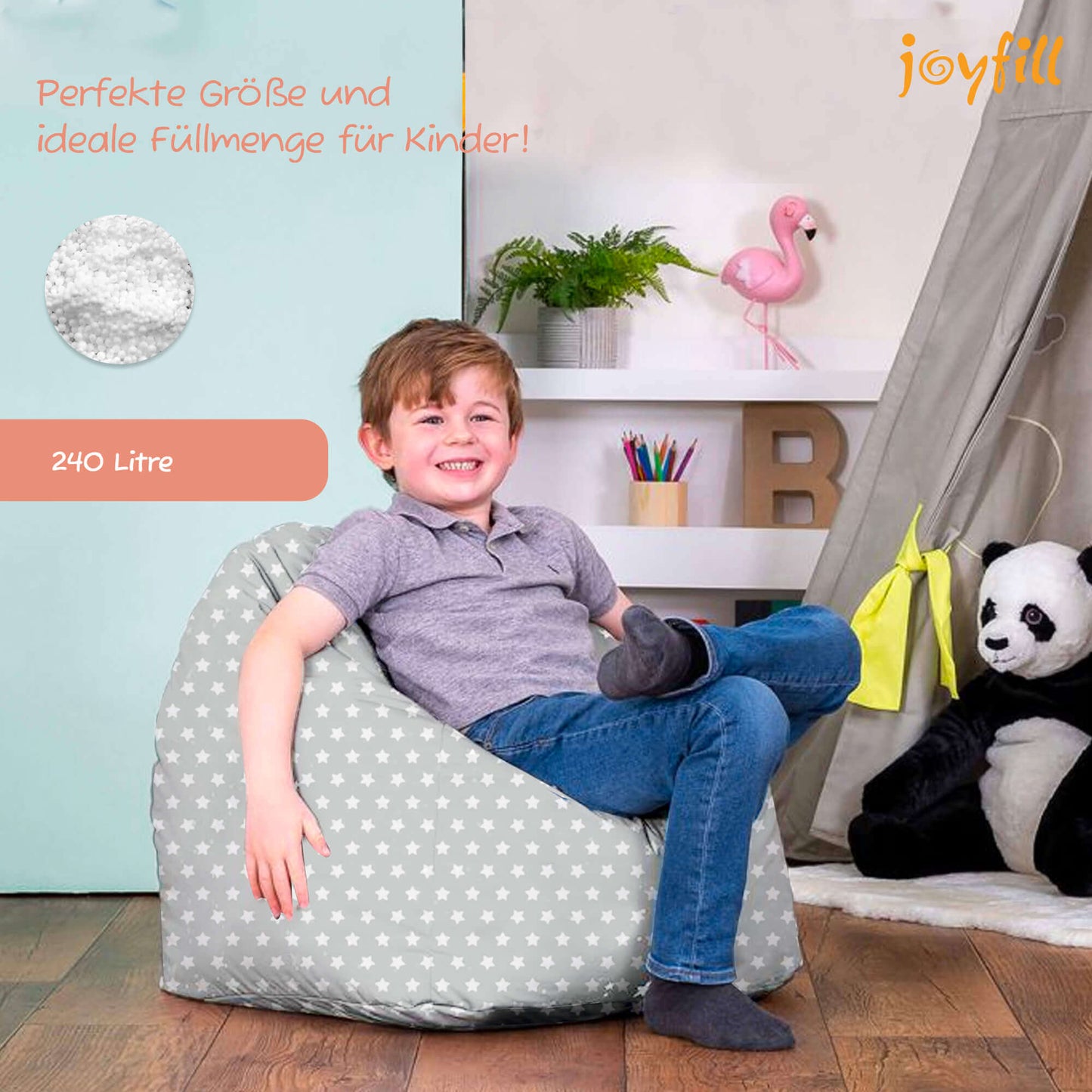 Sitzsack für Groß und Klein (EPS gefüllt | 240L) - Joyfill