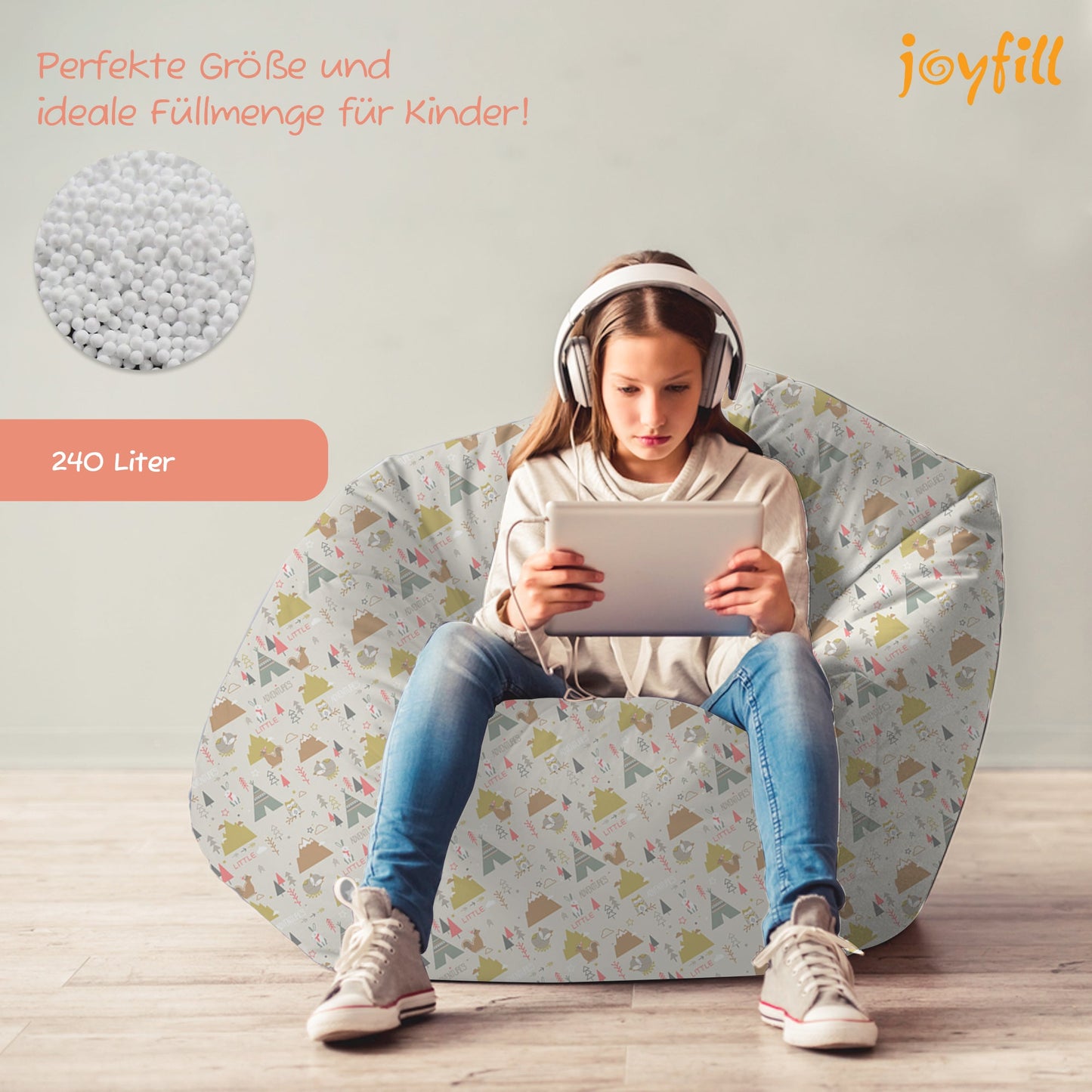 Sitzsack für Groß und Klein (EPS gefüllt | 240L) - Joyfill