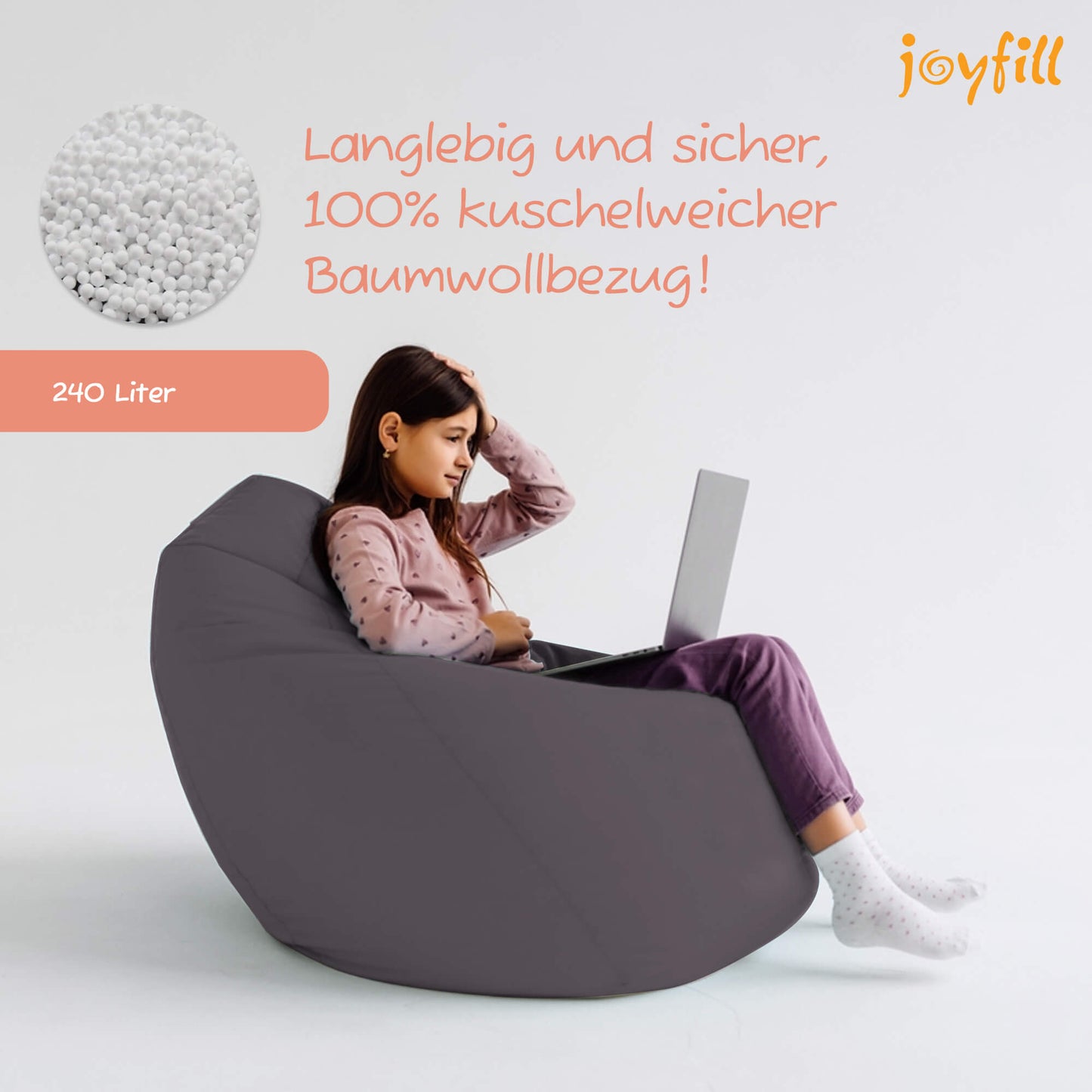 Sitzsack für Groß und Klein (EPS gefüllt | 240L) - Joyfill