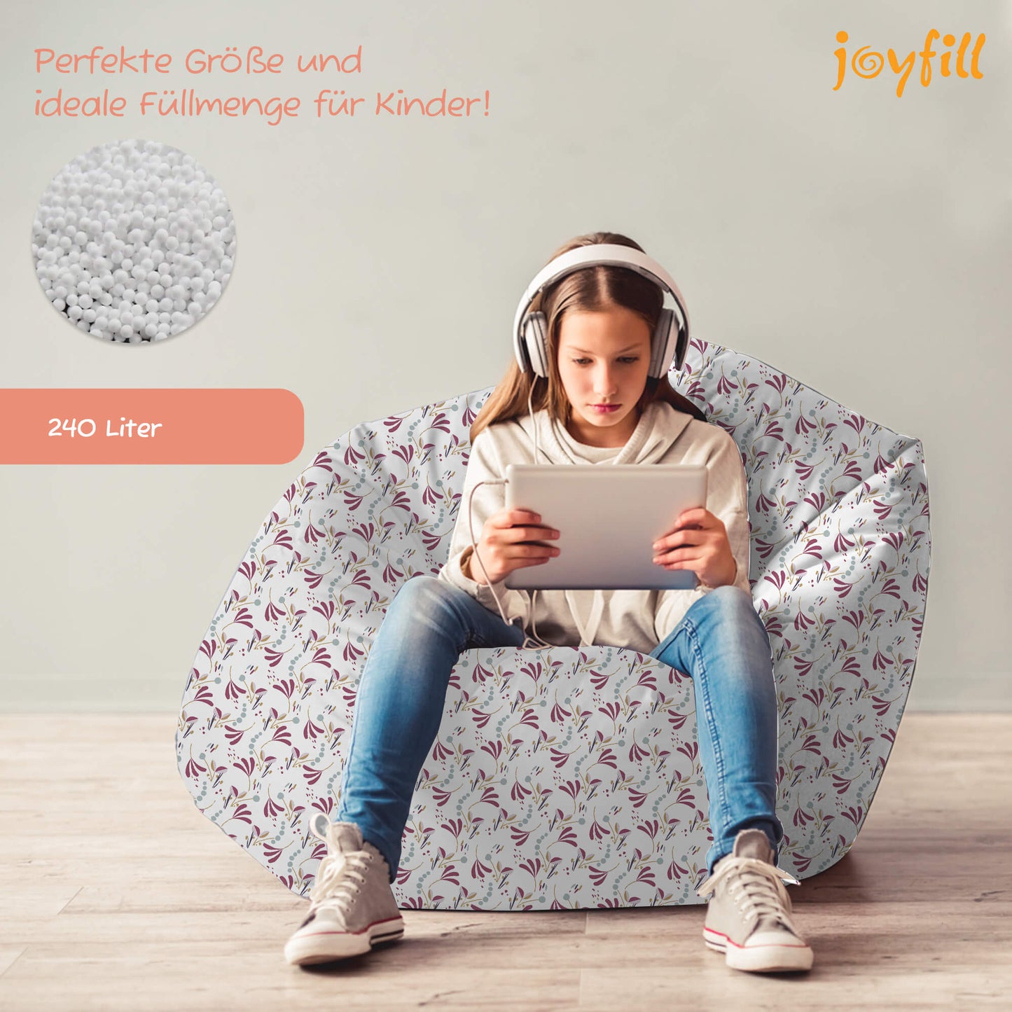 Sitzsack für Groß und Klein (EPS gefüllt | 240L) - Joyfill