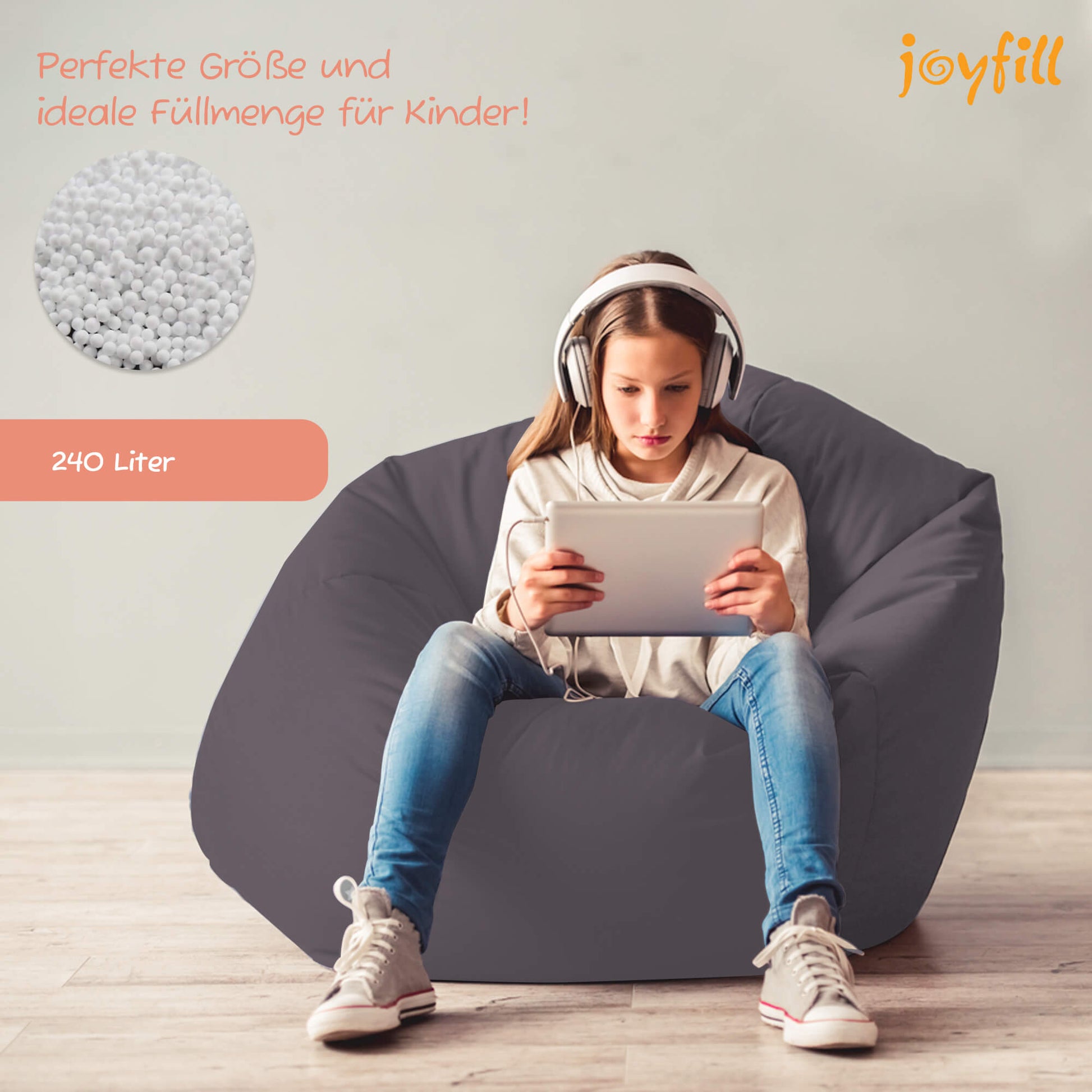 Sitzsack für Groß und Klein (EPS gefüllt | 240L) - Joyfill