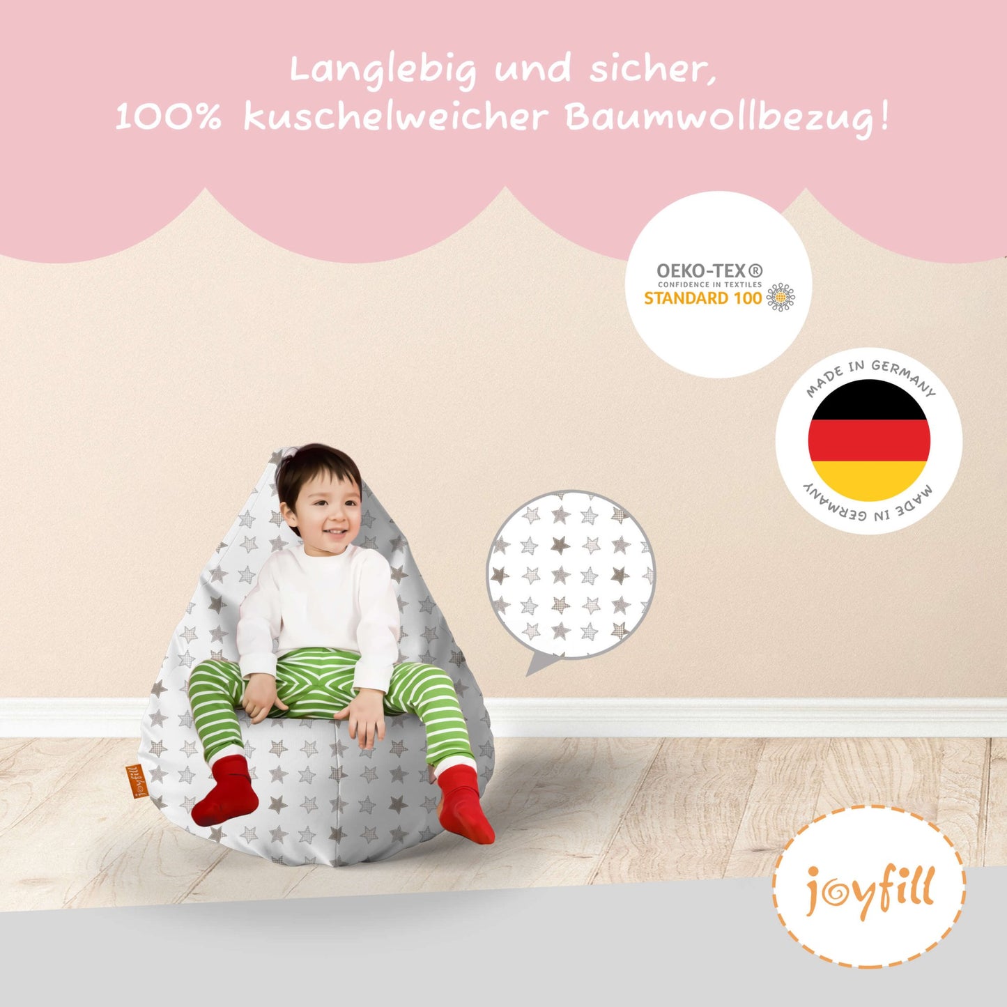 Sitzsack für Kinder (EPS gefüllt | 90L) - Joyfill