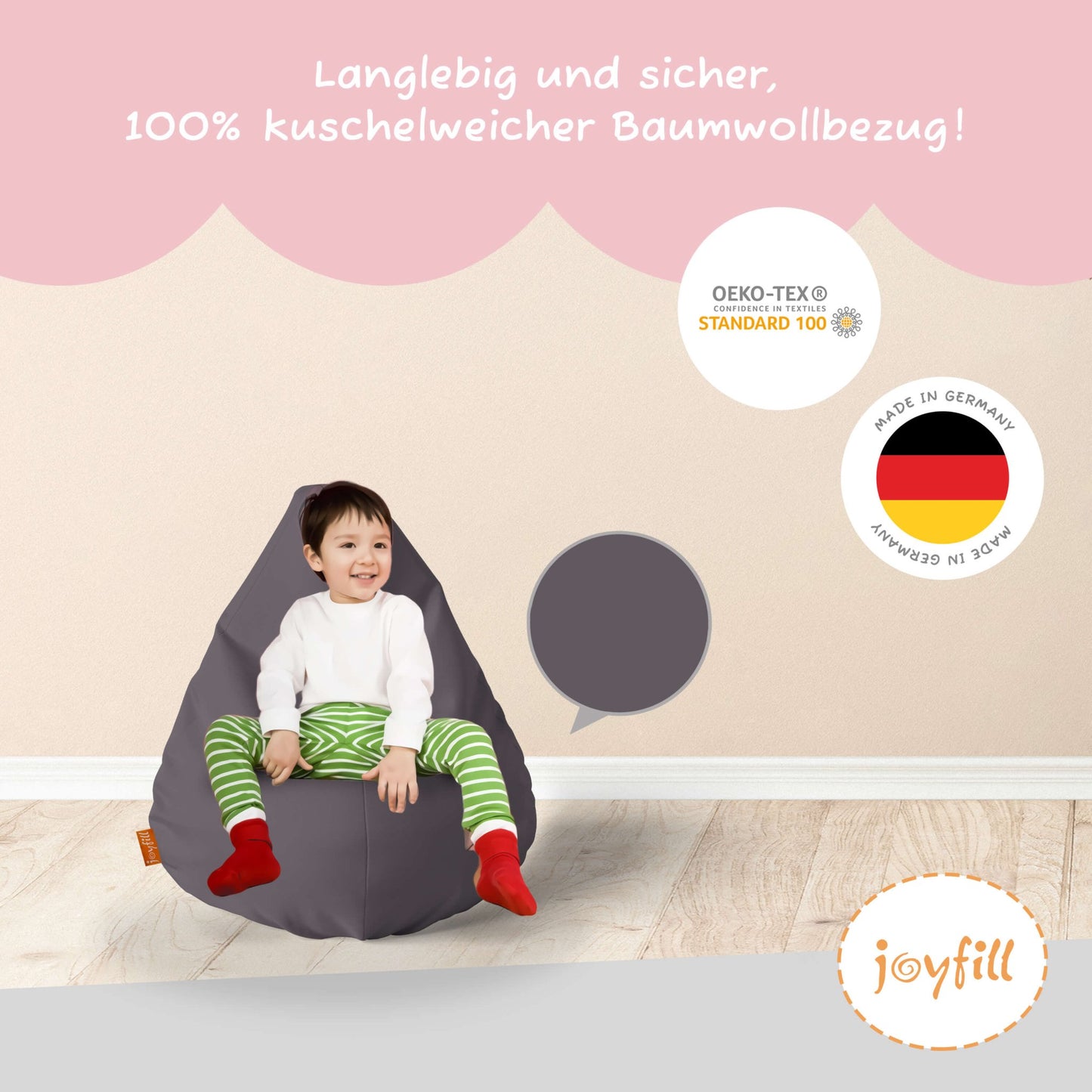 Sitzsack für Kinder (EPS gefüllt | 90L) - Joyfill