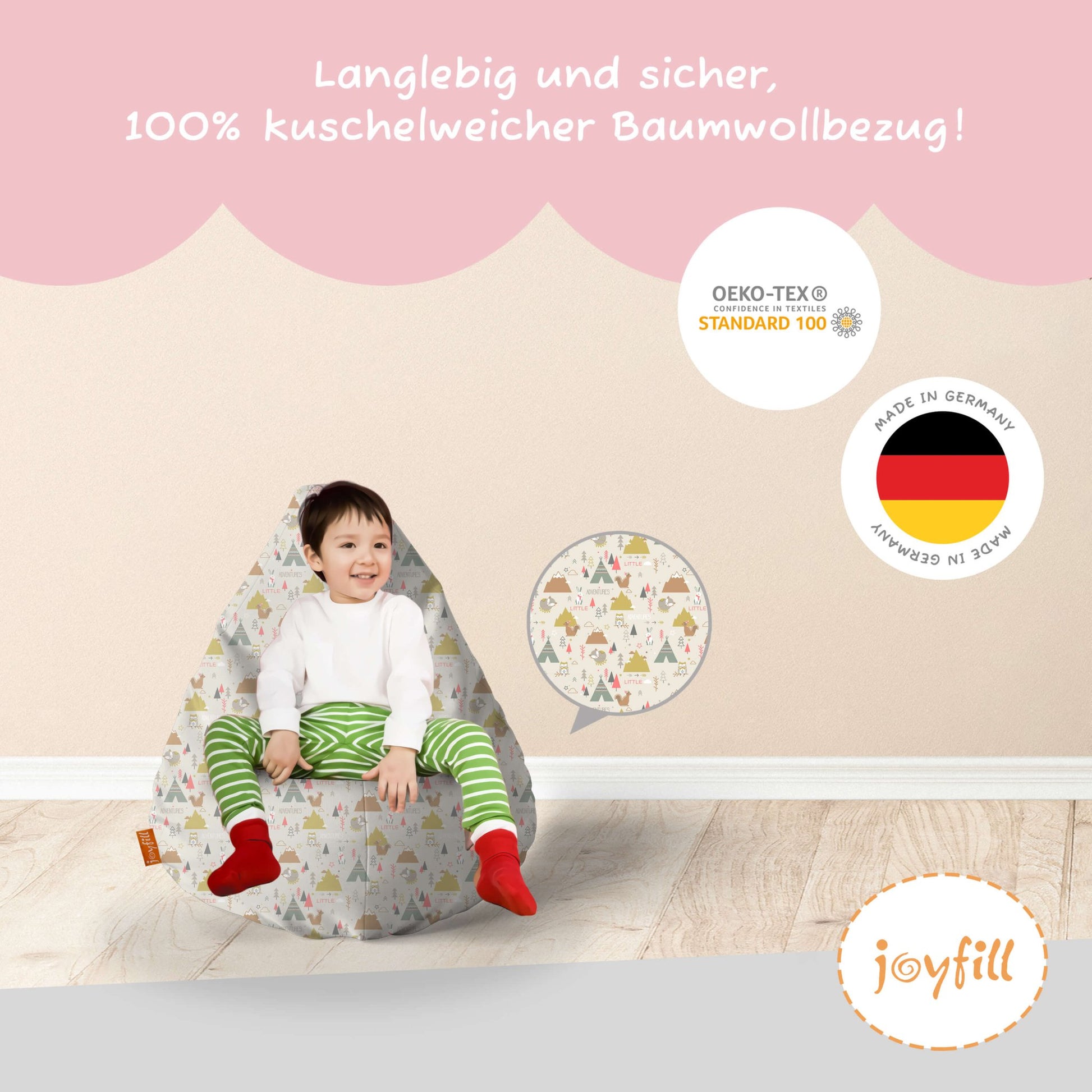 Sitzsack für Kinder (EPS gefüllt | 90L) - Joyfill