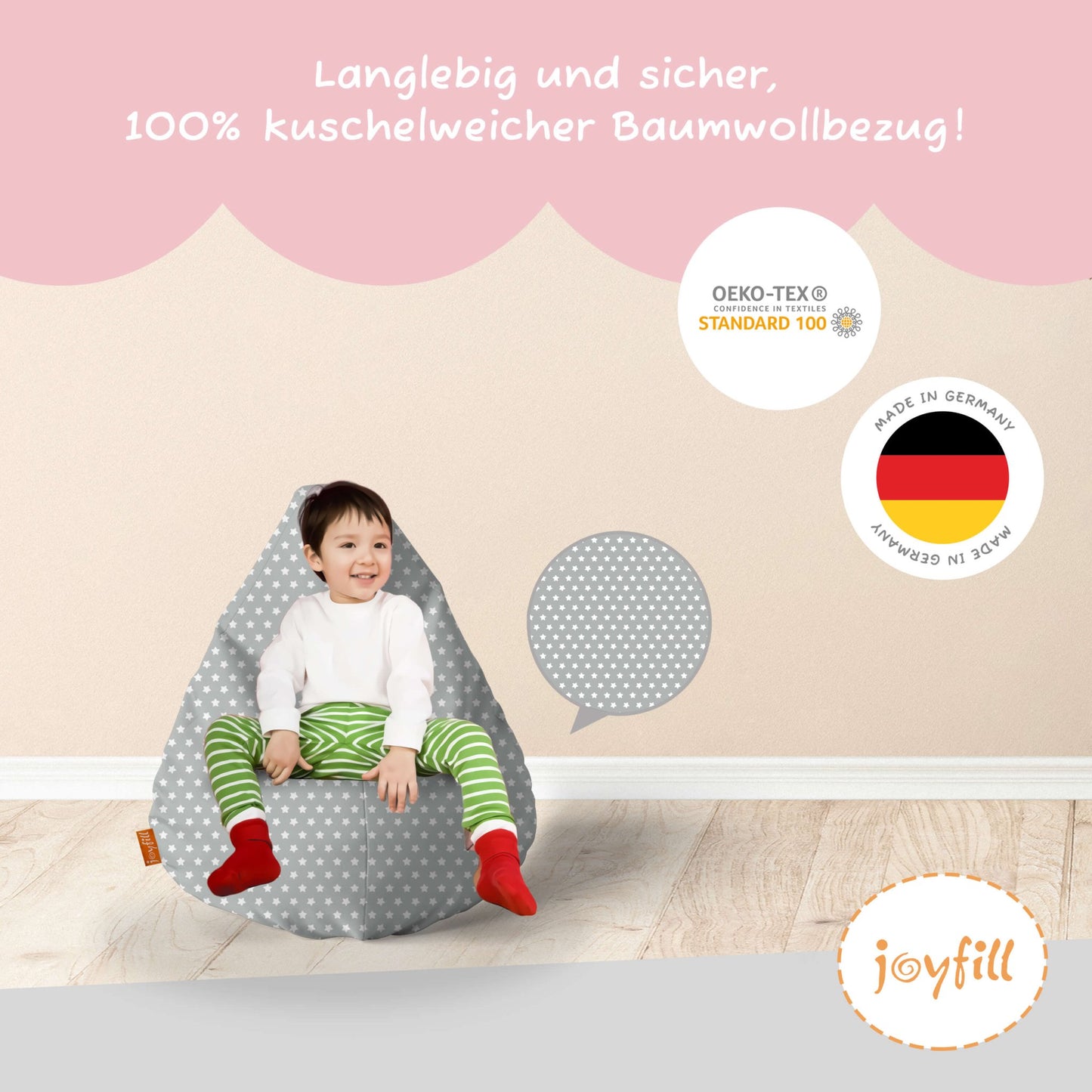 Sitzsack für Kinder (EPS gefüllt | 90L) - Joyfill