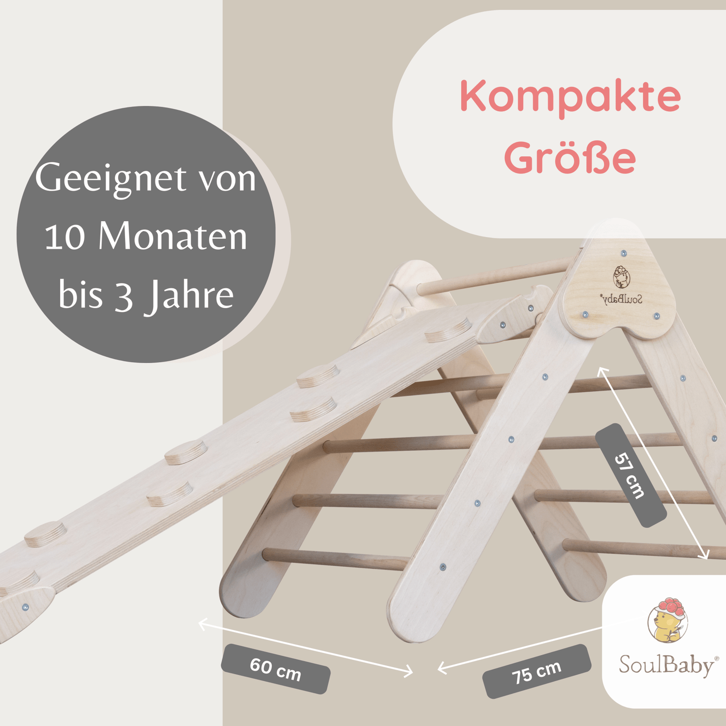 SOULBABY® Kletterdreieck mit Rutsche von Joyfill - Joyfill