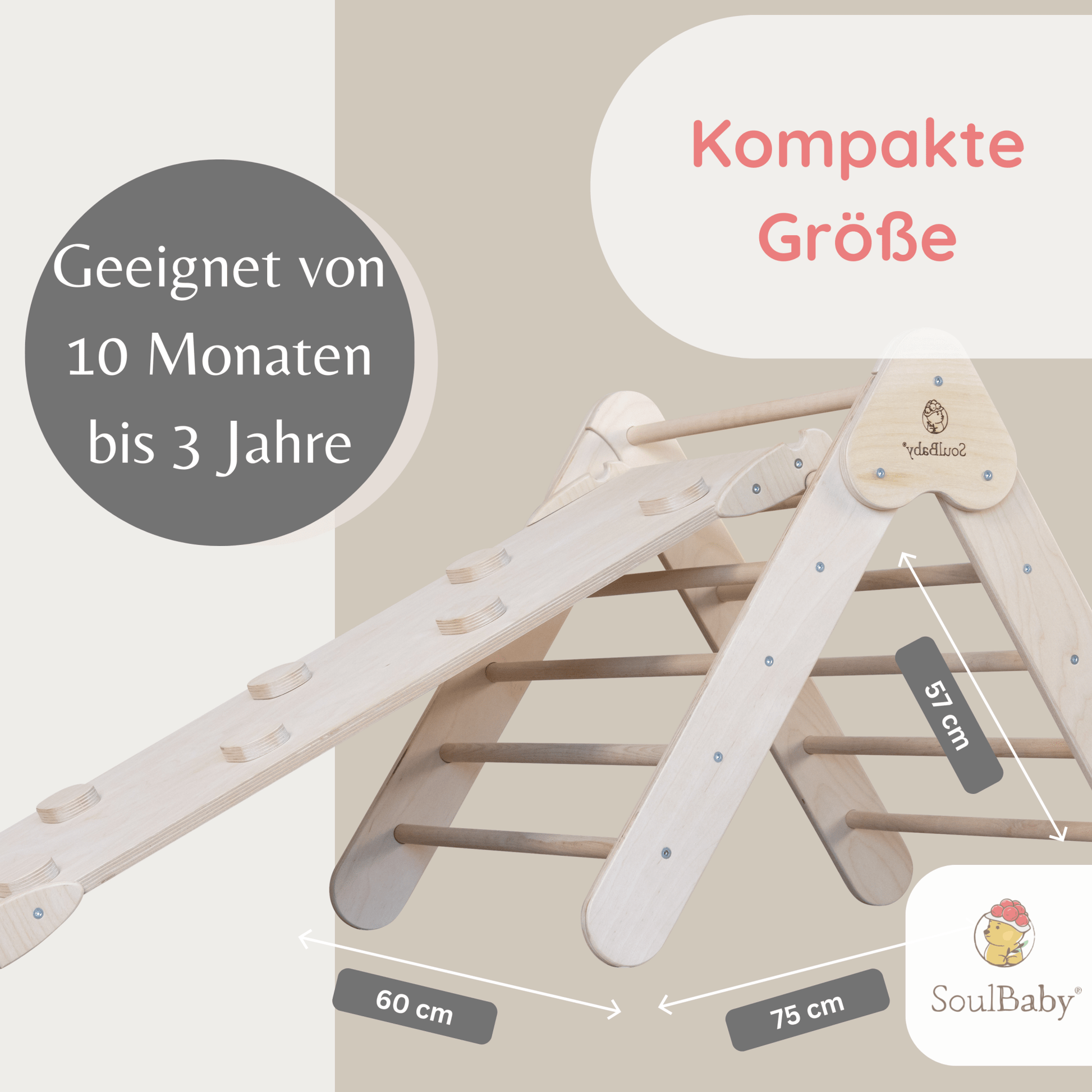 SOULBABY® Kletterdreieck mit Rutsche von Joyfill - Joyfill