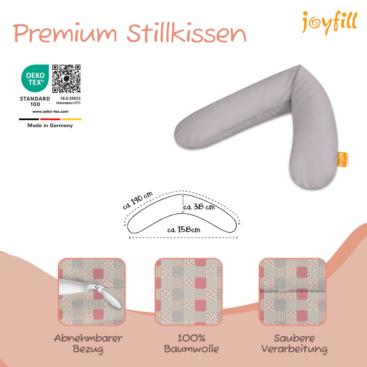 Joyfill Stillkissen (190cm) mit BioFoam