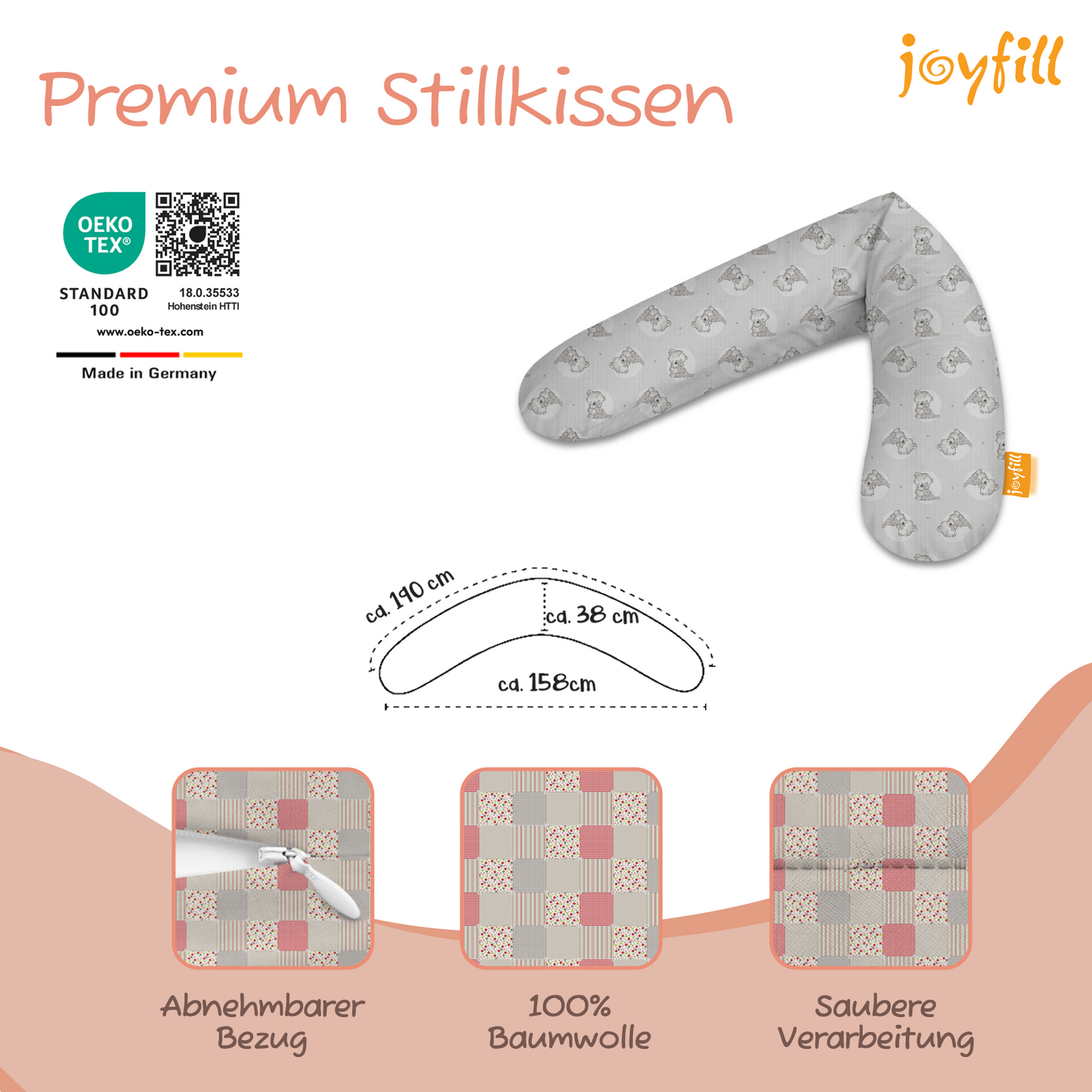 Joyfill Stillkissen (190cm) mit BioFoam