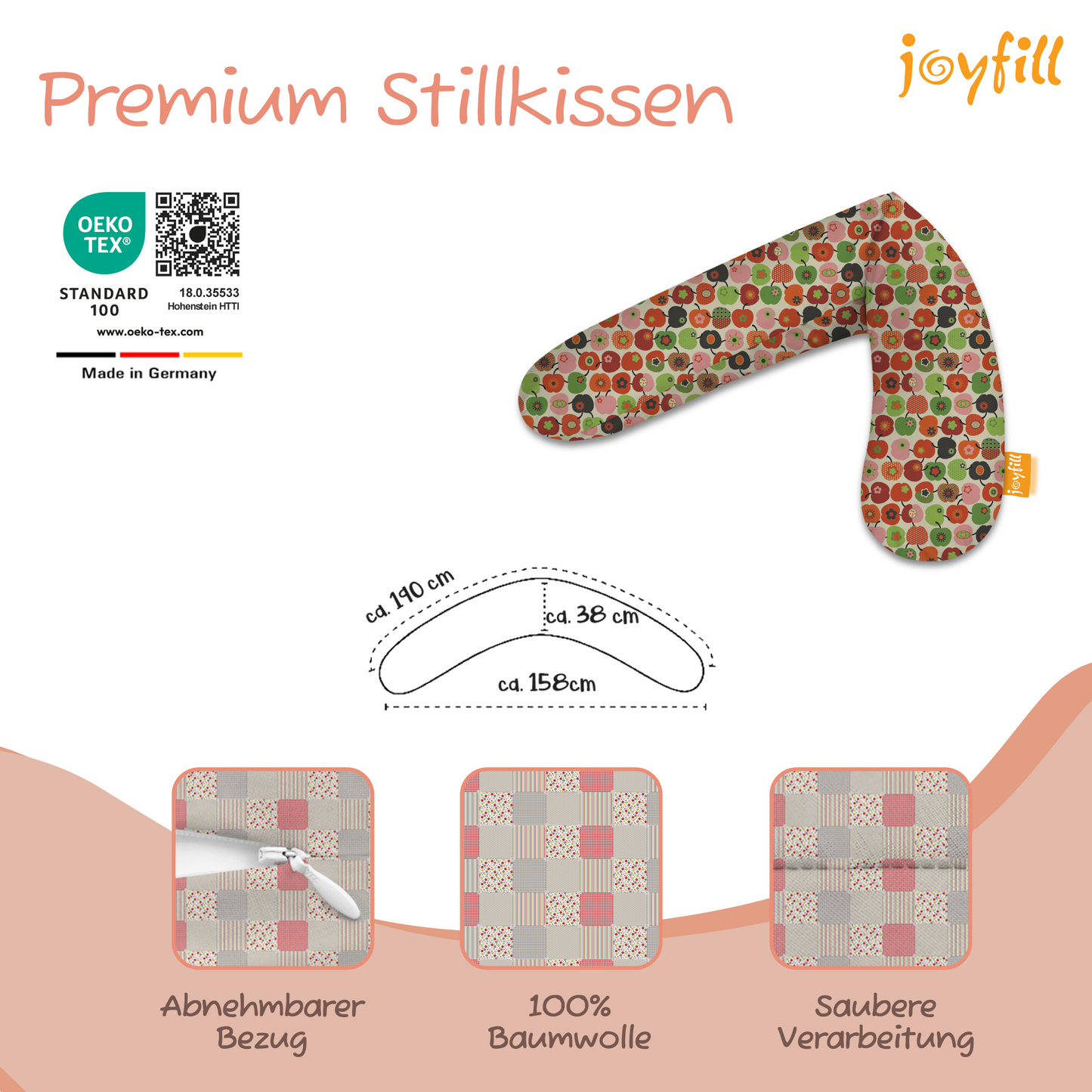 Joyfill Stillkissen (190cm) mit BioFoam