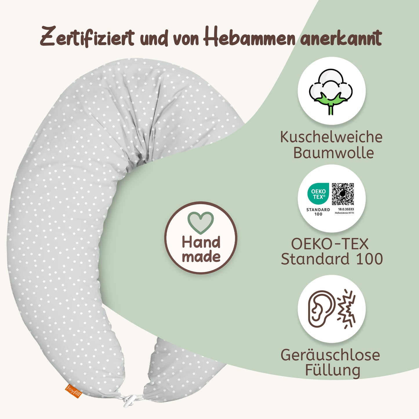 joyfill Stillkissen I Von Hebammen Getestet I  Flüsterleise Füllung