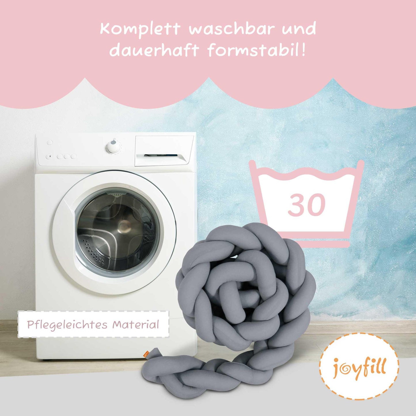 Bettumrandung - Geflochtene Nestchenschlange 300cm - Joyfill