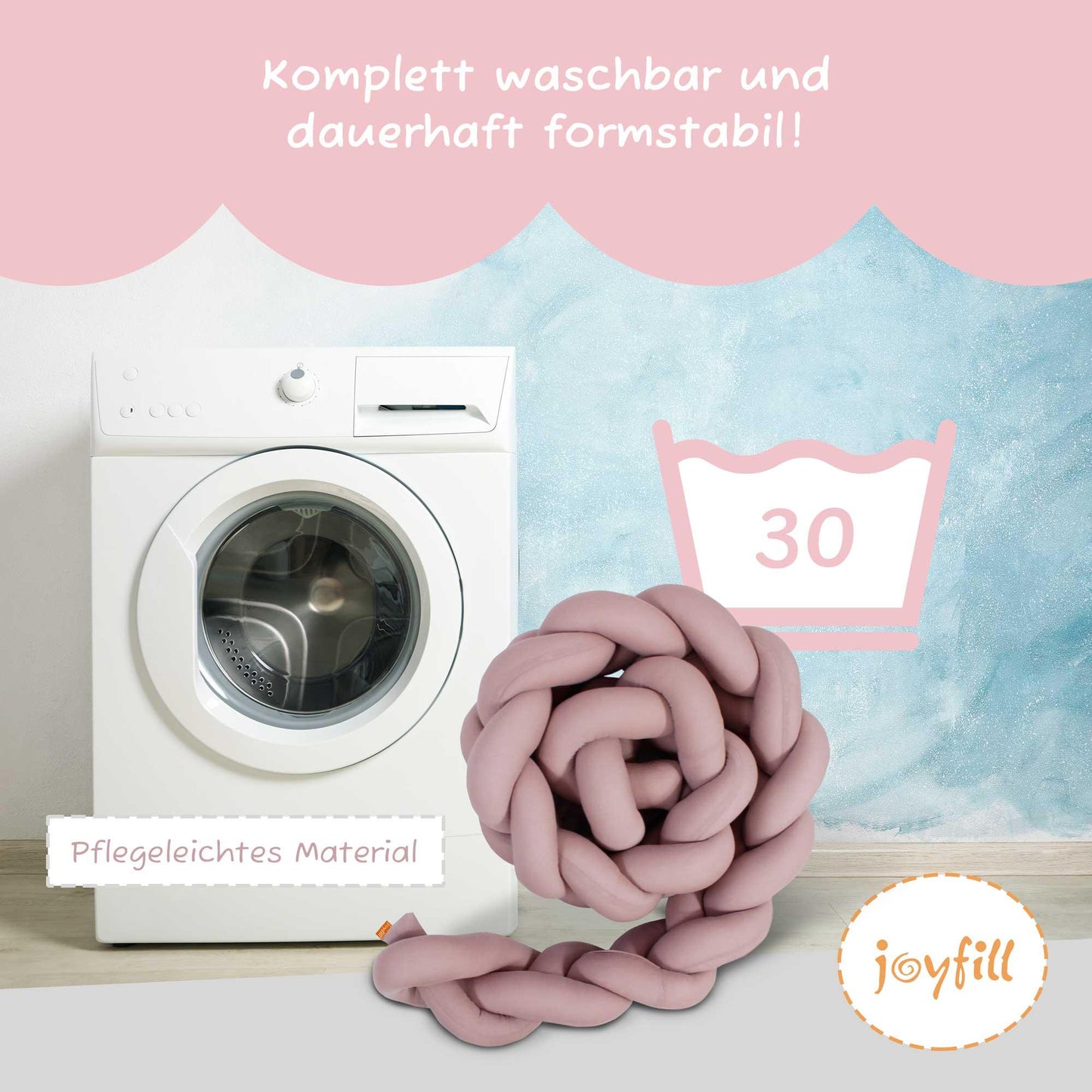 Bettumrandung - Geflochtene Nestchenschlange 300cm - Joyfill