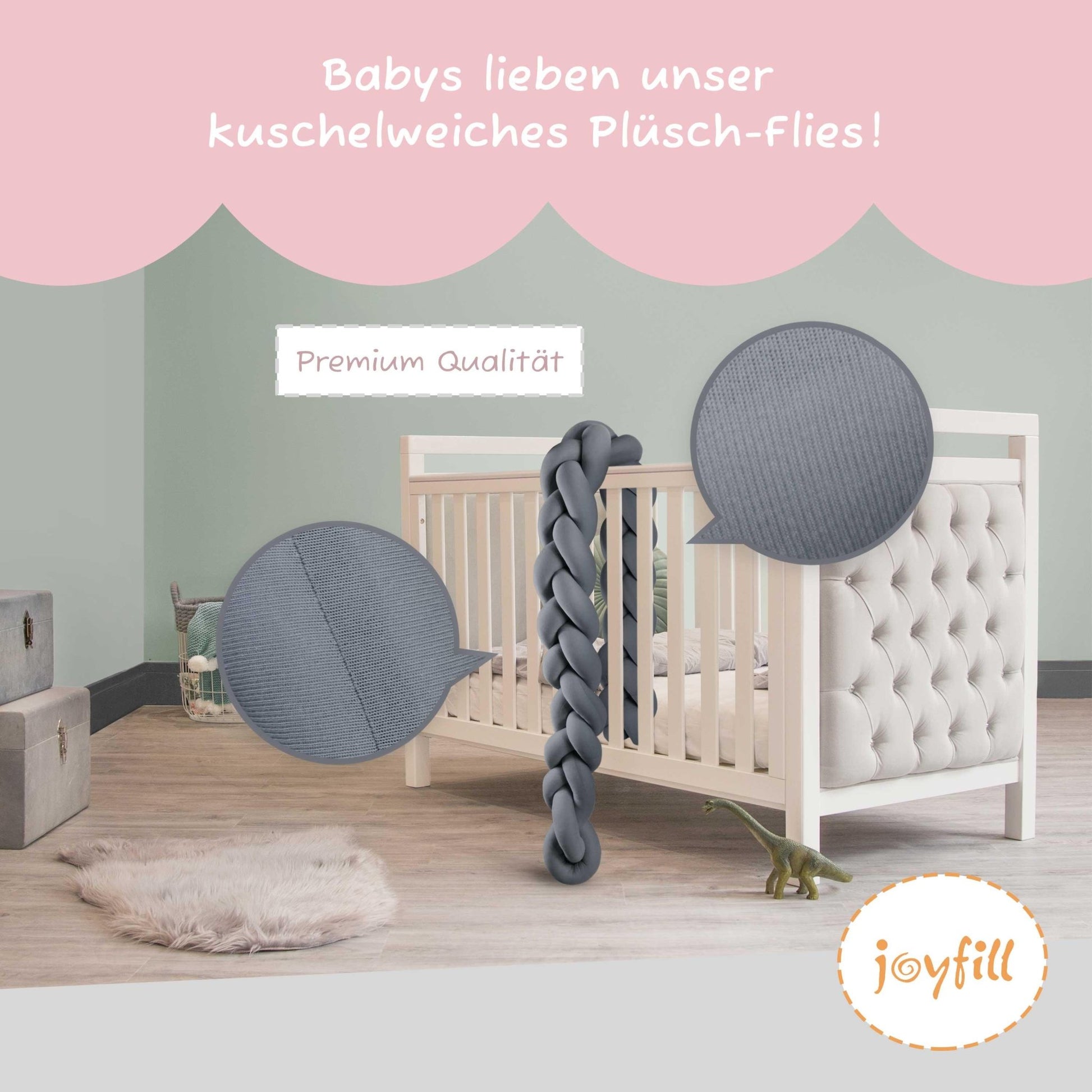 Bettumrandung - Geflochtene Nestchenschlange 300cm - Joyfill