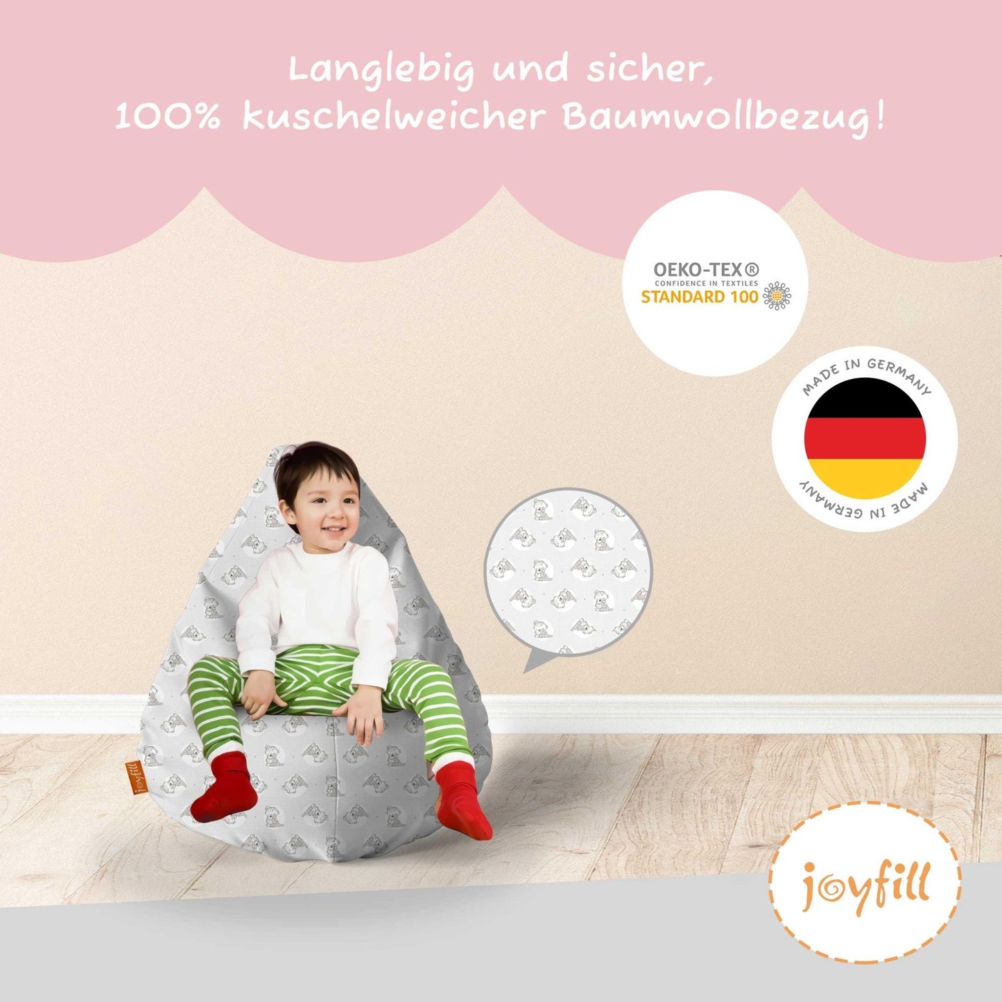 Sitzsack für Kinder (EPS gefüllt | 90L) - Joyfill