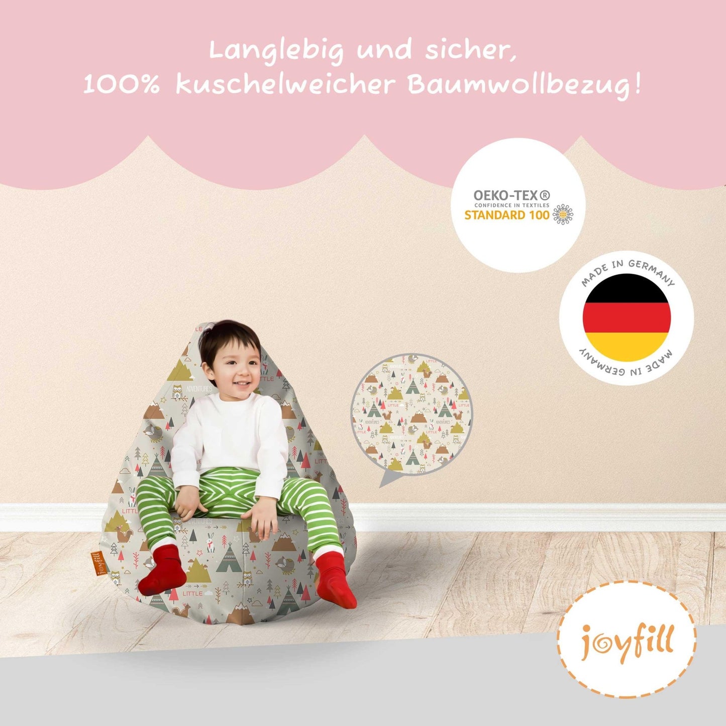Sitzsack für Kinder (EPS gefüllt | 90L) - Joyfill